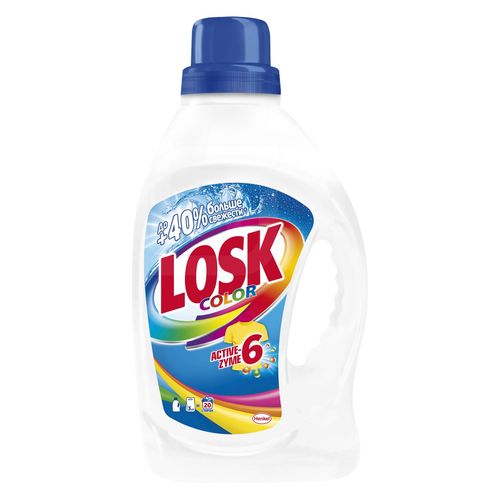 Гель для стирки Losk Color Active-Zyme 6 для цветного белья 1,3 л - купить с доставкой на дом в СберМаркет
